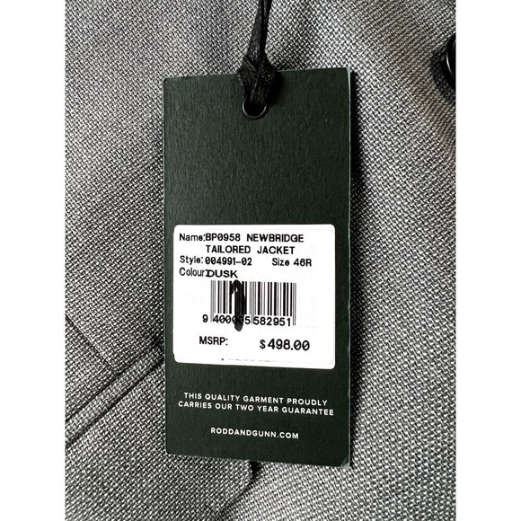 Rodd & Gunn Newbridge Wool Tailored Suit Jacket in Dusk Men's Size 46R NWT - Picture 5 of 7